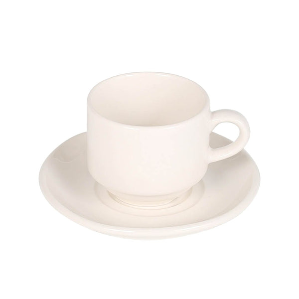 DULTON ( ダルトン ) LAND STACKING CUP ＆ SAUCER ランド スタッキング カップ ＆ ソーサー | 食器 | シンプル | 厚み | 重み | しっかり | 来客 | 白色 | ホワイト | ストーンウェア | だるとん | M-0587 | レンジOK | 食洗機OK