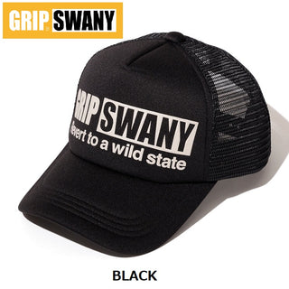 GRIP SWANY ( グリップスワニー ) 【 GSUA-160 】 BOX LOGO TRUCKER CAP | 帽子 | キャップ | 日よけ | アウトドア | キャンプ | サイズ調整 | レジャー | UVカット | 紫外線対策 | お出かけ | メッシュ | 涼しい | ぐりっぷすわにー
