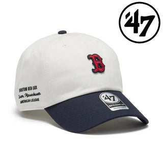 '47 ( フォーティーセブン ) '47 クリーンナップ ボストン・レッドソックス CONTEMPORARY BASICS ベースランナー サンドストーン ネイビーバイザー | 帽子 | キャップ | 日よけ | 14920545 | ふぉーてぃーせぶん