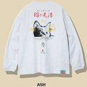 go slow caravan ( ゴースローキャラバン ) メランジェ G/D 猫と麦酒 ロングスリーブ BIG TEE | MENS | メンズ | WOMENS | ウィメンズ | レディース | Tシャツ | ロンT | 長袖 | ウェア | トップス | プリントT | 342615