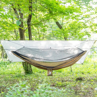 【 SALE 】 Bush Craft ( ブッシュクラフト ) ウルトラライト バグプルーフ ハンモック 2.0 フルセット カーキ | 15Dリップストップ | アウトドア | キャンプ | リラックス | しなやか | 1人用 | 軽い | 軽量 | 51534 | ぶっしゅくらふと