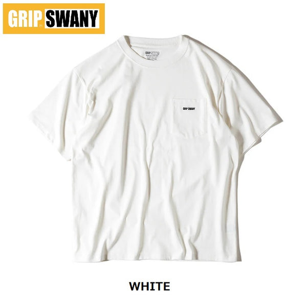 GRIP SWANY ( グリップスワニー ) 【 GSMCT-110T 】 GS BOX LOGO POCKET TEE | Tシャツ | 半袖 | ウェア | トップス | ホワイト | ブラック | シンプル | ユニセックス | ぐりっぷすわにー