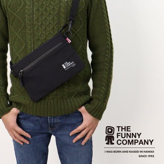 THE FUNNY COMPANY ( ザ ファニーカンパニー ) 64CLOTH BLACK ブラック | 黒色 | TFC-6040-009-001 | サコッシュ | ショルダーバッグ | バッグ | 小型 | 小さめ | お出かけ | 薄い | コンパクト | 光沢