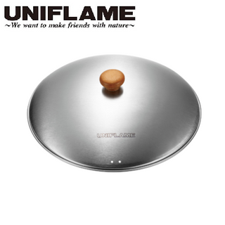 UNIFLAME ( ユニフレーム ) 焚き火鍋26cm リッド | 蓋 | ステンレス | 軽い | 軽量 | 天然木 | キャンプ | アウトドア | 料理 | 調理 | 焚き火鍋26cm専用 | ドーム型 | 659939 | ゆにふれーむ