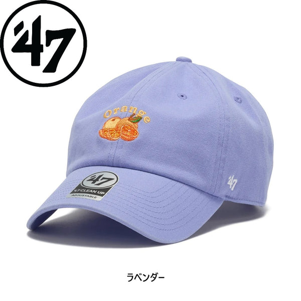 '47 ( フォーティーセブン ) クリーンナップ FRUIT CLEAN UP キャップ 帽子 ベースボールキャップ メンズ レディース ユニセックス MLB フルーツ ロゴ 刺繍 コットン カーブバイザー サイズ調整 アジャスター カジュアル ストリート アウトドア 普段使い おしゃれ