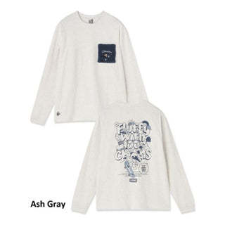 CHUMS ( チャムス ) フラッフィーポケットブラッシュドロングスリーブTシャツ 長袖Tシャツ ロンT 長袖カットソー メンズ レディース ユニセックス トップス ブラッシュド フラッフィー ポケット付き クルーネック カジュアル アウトドア キャンプ 秋冬 CH01-2880