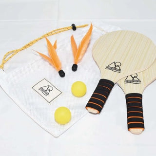 5050WORKSHOP ( フィフティフィフティワークショップ ) OUTDOOR RACKET SET キャンプ | レジャー | 遊び | 外遊び | ラケットセット | 運動 | バッグ | 収納バッグ付 | アクティビティ | スポンジグリップ | カラビナ