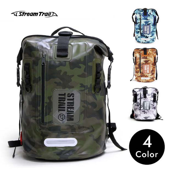 【 SALE 】 Stream Trail ( ストリームトレイル ) Dry Tank - 25L Camo ( ドライタンク カモ ) オレンジ | リュック | バックパック | デイパック | 旅行 | レジャー | キャンプ | 防水 | 迷彩 | 人気 | ロールダウン