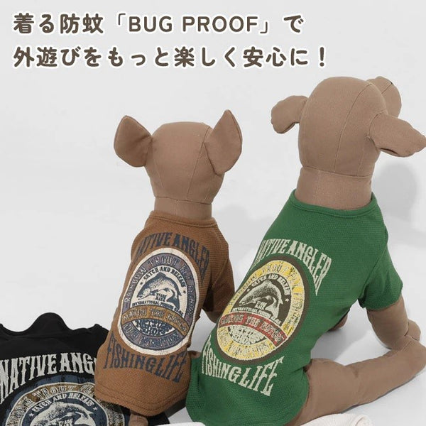 KRIFF MAYER ( クリフメイヤー ) BUG PROOFプリントT | ペット服 | D2545128 | 犬用 | オシャレ | 可愛い | 散歩 | 防虫 | キャンプ | アウトドア | 夏 | 虫よけ | ドライ素材 | ウエストゴム | くりふめいやー | ペット用品