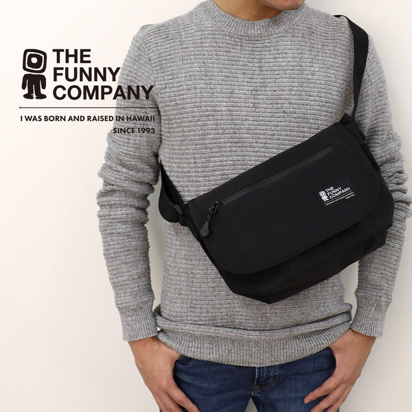 THE FUNNY COMPANY ( ザ ファニーカンパニー ) 64CLOTH BLACK 鞄 | バッグ | ショルダーバッグ | ブラック | 黒色 | アウトドア | キャンプ | お出かけ | 丈夫 | 撥水 | ハリ感 | 光沢 | TFC-6040-003-001