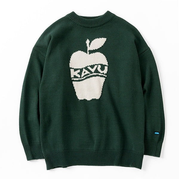 KAVU ( カブー ) メンズ アップルニット | ニット | 長袖 | りんご | レトロ | オーバーサイズ | オススメ | 冬服 | 秋服 | オシャレ | アパレル | トップス | かぶー | 19821916058005 | カジュアル