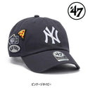 '47 ( フォーティーセブン ) クリーンナップ ニューヨーク・ヤンキース BADGES キャップ 帽子 ベースボールキャップ CLEAN UP MLB メジャーリーグ ニューヨークヤンキース ヤンキース NY ロゴ 刺繍 メンズ レディース ユニセックス カーブバイザー アジャスター サイズ調整