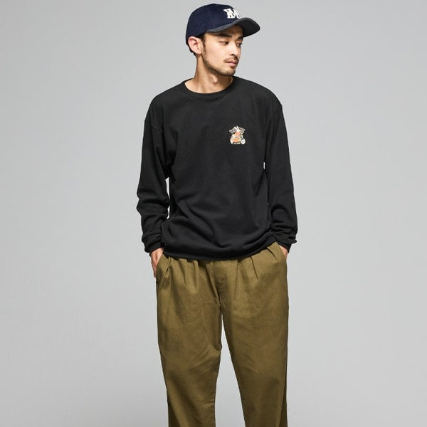 KRIFF MAYER ( クリフメイヤー ) もちのび刺繍ロンT | MENS | メンズ | 2515600 | トップス | 長袖 | モチモチ | もちのびシリーズ | 秋 | 冬 | 防寒 | 暖かい | 刺繍 | レディース | ユニセックス | 伸縮性 | 起毛 | くりふめいやー | カジュアル | オシャレ | シンプル