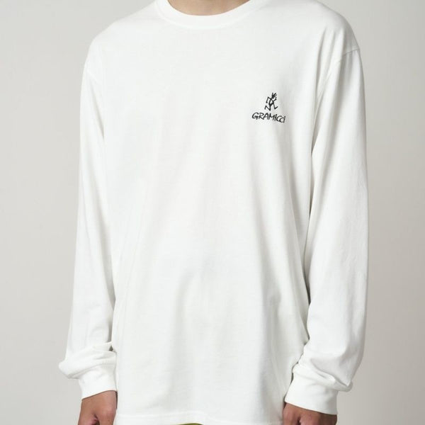 GRAMICCI ( グラミチ ) ワンポイントロゴロングスリーブTシャツ | 長袖 | ウェア | トップス | 長袖Tシャツ | シンプル | G5FU-T100 | カジュアル | ホワイト | ブラック | ぐらみち | ユニセックス | Tシャツ