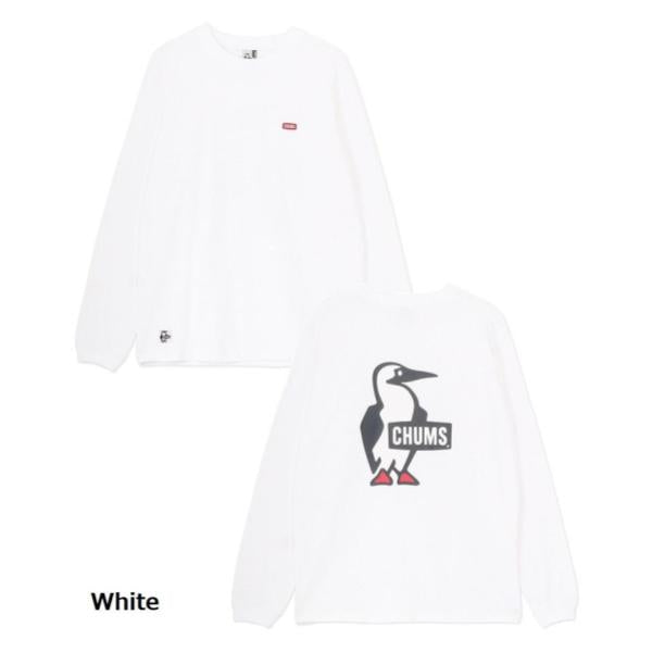 CHUMS ( チャムス ) ブービーロゴロングスリーブTシャツ | ロンT | ロングTシャツ | 長袖 | 長袖Tシャツ | バックプリント | ホワイト | ブラック | CH01-2727 | お出かけ | トップス | アパレル | ちゃむす