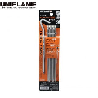 UNIFLAME ( ユニフレーム ) ジュラパワーペグ200 | 6本セット | ジュラルミン | ペグ | キャンプ | テント | タープ | 軽い | セット | 軽量 | ぺぐ | 高強度 | ゆにふれーむ | 681534