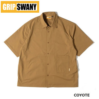 GRIP SWANY ( グリップスワニー ) 【 GSMSH0015 】 GS AIRFLOW SHIRT | シャツ | 半袖シャツ | 襟付き | 速乾性 | 通気性 | アウトドア | レジャー | キャンプ | ポリエステル100% | スマホ入れ | ぐりっぷすわにー