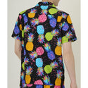 【 SALE 】LOUDMOUTH ( ラウドマウス ) 開襟シャツ ストレッチサッカー素材 エレクトリックパイナップルズ | UVカット | ストレッチ | 接触冷感 | 夏 | 半袖 | メンズ | ゴルフ | ゴルフウェア | 派手 | 763608 | らうどまうす