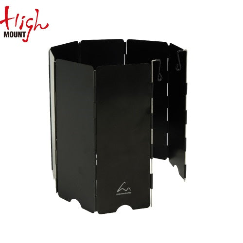 HIGHMOUNT ( ハイマウント ) ウィンドスクリーンショート ブラック | 風防 | ウインドスクリーン | アノダイズド加工 | かっこいい | シンプル | コンパクト | アウトドア | キャンプ | 登山 | 持ち運び | 23030 | 軽い | 軽量 | はいまうんと