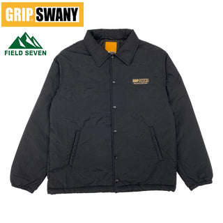 GRIP SWANY × FIELD SEVEN ( グリップスワニー × フィールドセブン ) コーチジャケット アウター 軽量 防寒 レジャー バックプリント キャンプ 撥水 秋 春 中綿入り メンズ 刺繍 コラボ カジュアル 撥水ナイロン GSMJ-284FS