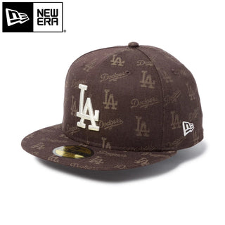 NEW ERA ( ニューエラ ) 59FIFTY MLB Jacquard ロサンゼルス・ドジャース ブラウン | 帽子 | キャップ | 日よけ | コットン | ジャガード | 14745170 | フラットバイザー | アウトドア | オシャレ | お出かけ | キャンプ | レジャー | にゅーえら
