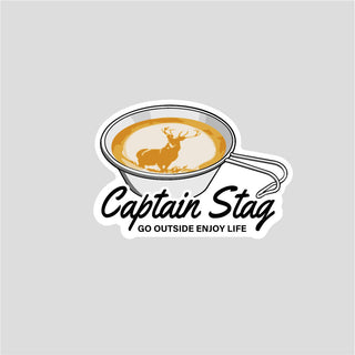 CAPTAIN STAG ( キャプテンスタッグ ) CSデザインステッカー ( シェラカップ ) 77×54mm | ステッカー | 雑貨 | キャリーケース | 車 | ハードボックス | オシャレ | UM-1595 | キャプスタ