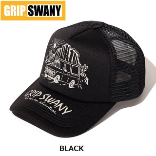 GRIP SWANY ( グリップスワニー ) 【 GSUA-162 】 BEAR TRUCKER CAP | 帽子 | キャップ | 日よけ | 紫外線対策 | UVカット | アウトドア | レジャー | キャンプ | メッシュ | トラッカーキャップ | サイズ調整 | ぐりっぷすわにー