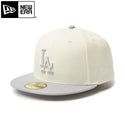 NEW ERA ( ニューエラ ) 59FIFTY MLB 2-Tone ロサンゼルス・ドジャース クロームホワイト/グレー キャップ 帽子 MLB メジャーリーグ ベースボール ドジャース LA Dodgers メンズ レディース ユニセックス フィッテッドキャップ 2トーン カジュアル ストリート 15137384