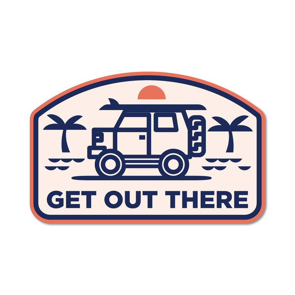 STICKER PACK ( ステッカーパック ) ゲットアウトゼア | ステッカー | すてっかー | すてっかーぱっく | アウトドア | キャンプ | SPL01999 | PVC | 車 | 貼る | キャリーケース | ハードボックス | ハードケース