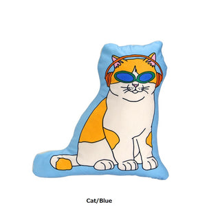 DETAIL ( ディテール ) The Enjoy C&D Club Cushion エンジョイ C&D クラブ クッション | 猫イラストクッション | ネコ | クッション | インテリア | ソファ | マイクロファイバー | プレゼント | 3666CGRN | 3666CBLU