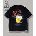 go slow caravan ( ゴースローキャラバン ) RAY綿 猫と麦酒TEE ～ 麦酒風呂2 ～ MENS | メンズ | WOMENS | レディース | シャツ | 半袖 | ウェア | トップス | ドライタッチ | プリントT | Tシャツ | 342611 | カジュアル
