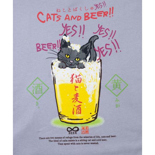 go slow caravan ( ゴースローキャラバン ) 空紡糸裏毛 猫と麦酒ヘムスピンドル BOX フーディー  | MENS | WOMENS | メンズ | レディース | ウェア | トップス | 綿100％ | スウェット | フーディ | バックプリント | 352609 | カジュアル