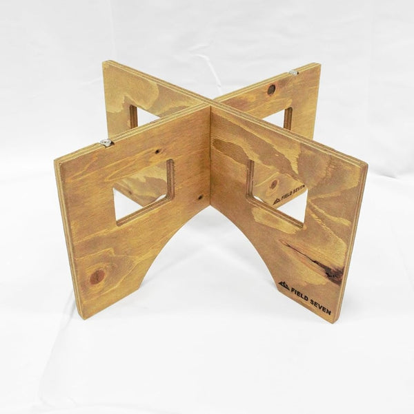 FIELD SEVEN ( フィールドセブン ) ジャグスタンド | アウトドア | キャンプ | 木製 | ストーブスタンド | ハイタイプ | コンテナスタンド | 荷物置き台 | 簡単設置 | コンパクト収納 | 荷物ラック | 屋外用