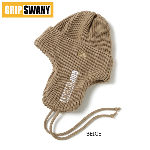 GRIP SWANY ( グリップスワニー ) NEW ERA KNIT TRAPPER ニューエラ 帽子 ニット帽 ニット ニット帽子 コラボ おしゃれ 秋冬 ニットキャップ メンズ レディース ユニセックス シンプル デイリー