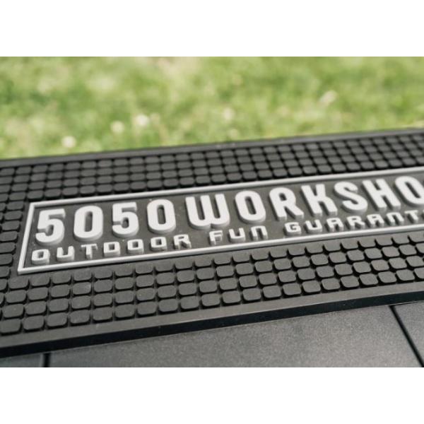 5050WORKSHOP ( フィフティフィフティワークショップ ) 5050 BAR MAT 水切りマット | マット | テーブル | 棚 | フィット | ゴム製 | 滑りにくい | 水切り | コンパクト | アウトドア | キャンプ | ブラック