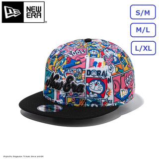 NEW ERA ( ニューエラ ) 9FIFTY ドラえもん コミック オールオーバープリント ブラックバイザー | キャップ | 14935420 | 帽子 | CAP | メンズ | レディース | ユニセックス | ブランド | おしゃれ | プレゼント | 贈り物 | アウトドア | コミック柄 | サイズ調整可