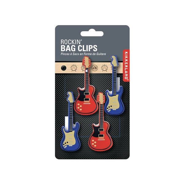 KIKKERLAND ( キッカーランド ) Rockin' Bag Clips 4piece KBC52 ロッキン バッグクリップ 4個セット 袋止めクリップ フードクリップ 保存クリップ キッチンクリップ 食品保存 キッチン雑貨 おしゃれ ギフト