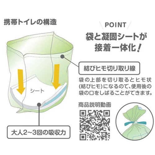 HIGHMOUNT ( ハイマウント ) 携帯トイレ | 便袋1枚 | 高密閉チャック袋1枚 | 携帯トイレ | 非常用 | 災害用 | 防災 | 緊急用 | 完全密閉 | 登山 | キャンプ | 車 | 20504 | 20505
