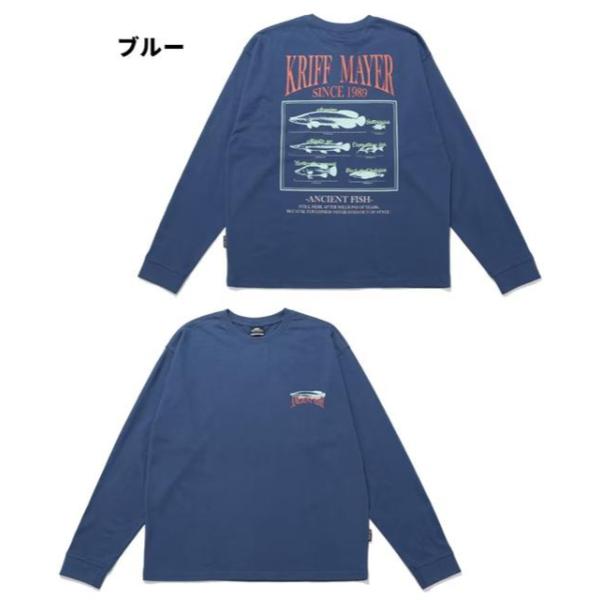 KRIFF MAYER ( クリフメイヤー ) クリフメイヤー 外遊びプリントロンT 古代魚 ロンT 長袖Tシャツ 長袖Tシャツ メンズ メンズロンT プリントTシャツ カジュアルTシャツ アメカジ アメカジTシャツ アウトドアウェア アウトドアTシャツ 外遊び
