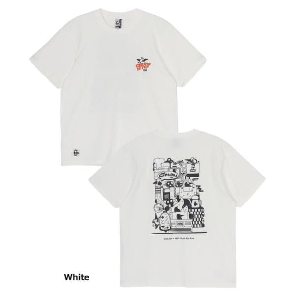 CHUMS ( チャムス ) チャムスイズファンTシャツ | トップス | Tシャツ | シャツ | バックプリント | プリント | 半袖 | 半袖シャツ | 夏服 | タイダイ染め | CH01-2522 | コットン | レトロポップ | アパレル