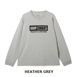 GRIP SWANY ( グリップスワニー ) 【 GSMCT-115 】 BOX LOGO LS TEE | ロンT | ロングTシャツ | シンプル | アウトドア | お出かけ | コットン100% | カジュアル | キャンプ | アパレル | ぐりっぷすわにー