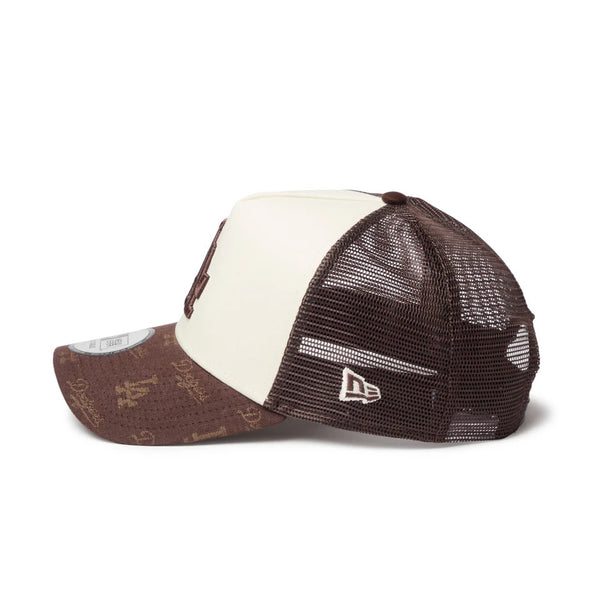NEW ERA ( ニューエラ ) 9FORTY A-Frame トラッカー MLB Jacquard ロサンゼルス・ドジャース ブラウン | 帽子 | キャップ | サイズ調整 | ユニセックス | ジャカード | オシャレ | 日よけ | 14744915 | にゅーえら