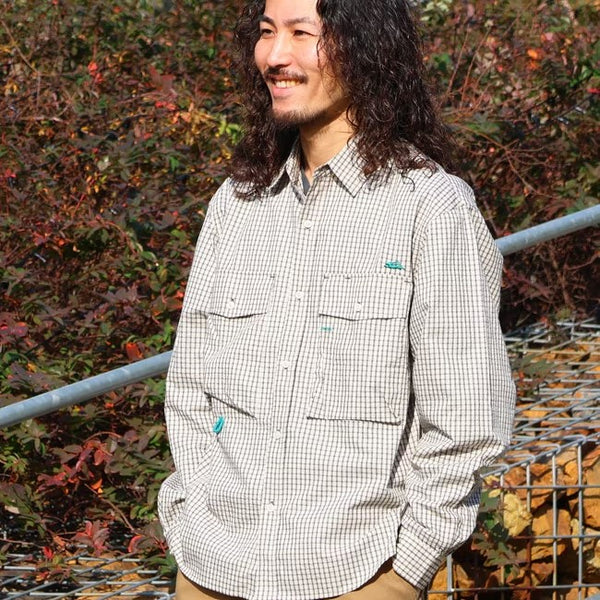 KRIFF MAYER ( クリフメイヤー ) シアサッカーチェックドアシャツ | MENS | 2535103 | メンズ | 長袖 | 長袖シャツ | カジュアル | オシャレ | 春服 | アパレル | チェック | ゆったり | 綿100％ | くりふめいやー