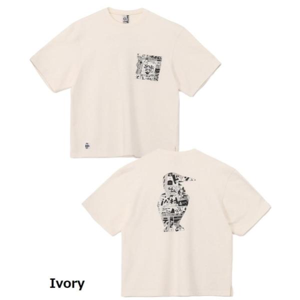 CHUMS ( チャムス ) ループパイルオノマトペショートスリーブクルートップ | シャツ | 半袖 | 半袖Tシャツ | Tシャツ | 夏 | 裏毛 | オーバーサイズ | 胸ポケット | お出かけ | オシャレ | CH00-1558 | トップス | ちゃむす