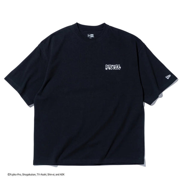 NEW ERA ( ニューエラ ) 半袖 コットン オーバーサイズド Tシャツ ドラえもん キャップ ブラック 半袖シャツ | 黒色 | 14520733 | コットン | 大きめ | ゆったり | オーバーサイズ | カジュアル