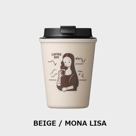 RIVERS ( リバーズ ) ウォールマグ スリーク COFFEE BOY | 名画 | モチーフ | コップ | カップ | マグカップ | 可愛い | プレゼント | ギフト | 軽い | タンブラー | 持ち運び | 運転 | シンプル | コラボ | 割れにくい | ドライブ | 在宅ワーク | オフィス | 二重構造