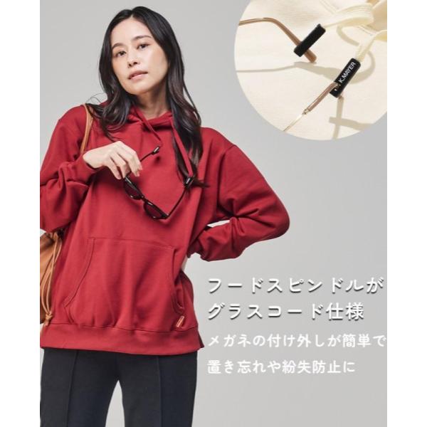 KRIFF MAYER ( クリフメイヤー ) サガラ刺繍裏起毛パーカー ( フードロゴ ) LADYS | レディース | W2527821 | パーカー | 秋 | 冬 | 裏起毛 | 乾きやすい | お出かけ | アウトドア | レジャー | 防寒 | くりふめいやー