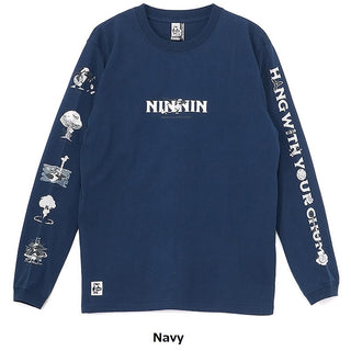 CHUMS ( チャムス ) ザニンジャブラッシュドロングスリーブTシャツ | ロンT | ロングTシャツ | 長袖 | トップス | ウェア | ロングスリーブTシャツ | 忍者 | モチーフ | アウトドア | CH01-2662 | ちゃむす