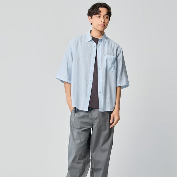 KRIFF MAYER ( クリフメイヤー ) スズシゲ5分袖シャツ | MENS | 2547801 | メンズ | 快適 | 半袖 | 半袖シャツ | 夏服 | アパレル | トップス | 涼しい | シンプル | 刺繍 | オシャレ | くりふめいやー | カジュアル