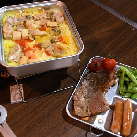 NORTH EAGLE ( ノースイーグル ) 角型飯チン | ソロキャンプ | ソロクッカー | クッカー | 調理 | アウトドア | キャンプ | 登山 | 炊飯 | シンプル | NE1495 | のーすいーぐる